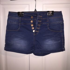 Dark Wash / High Waisted Jean Shorts